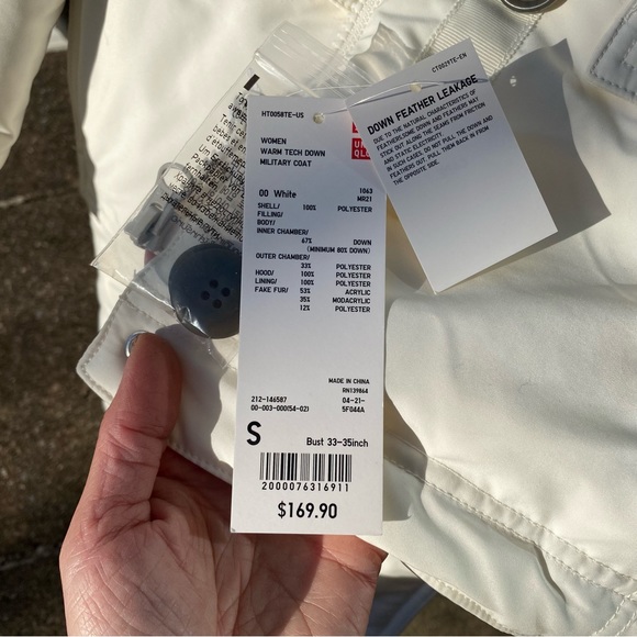 NWT Uniqlo Puffer Down Quilted Coat - Picture 10 of 11